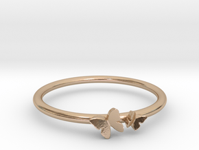 Twin Butterfly Ring (Multiple Sizes) in 9K Rose Gold : 4 / 46.5
