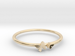 Twin Butterfly Ring (Multiple Sizes) in 9K Yellow Gold : 6 / 51.5