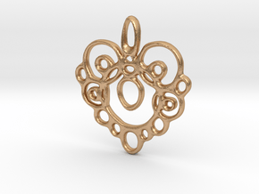 heartcircles2in-inch-- in Natural Bronze