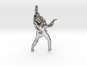 Eddie Silhouette Rockstar Pendant in Polished Silver