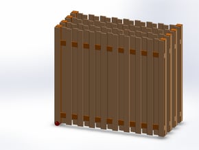 SHADOWBOX FENCE in Tan Fine Detail Plastic