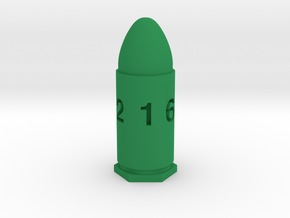 GunCraze 9mm D6 Bullet Dice in Green Smooth Versatile Plastic
