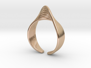 Twisted wire ring in 9K Rose Gold 