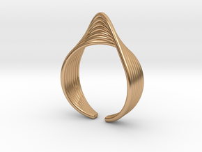 Twisted wire ring in Polished Bronze