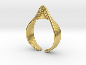 Twisted wire ring in Polished Brass