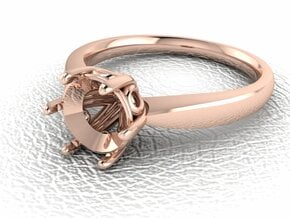 Classic Tulip solitaire 4 NO STONES SUPPLIED in 14k Rose Gold