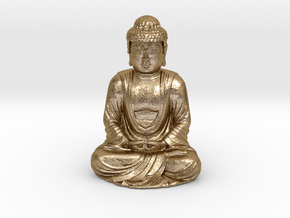 Buddha  in Polished Gold Steel