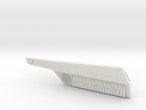 Miniature Keytar in White Natural Versatile Plastic
