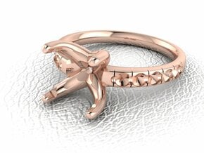 Classic Solitaire 33 NO STONES SUPPLIED in 14k Rose Gold