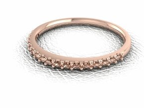 Main wedding band claw in 14k Rose Gold