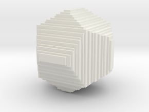 dodecahedron from cubes in White Natural Versatile Plastic