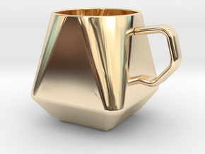 Modern Mug in 14k Gold Plated Brass