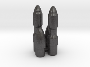 TF ER Wheeljack Shoulder Missile Set in Dark Gray PA12 Glass Beads: Small