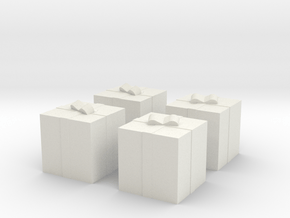 O Scale Cube Presents in White Natural Versatile Plastic