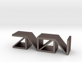 ZNZN in Polished Bronzed-Silver Steel