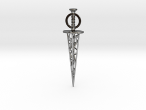 Myst Riven Moiety Dagger Pendant in Polished Silver