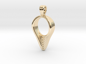 Wired pendulum in 14K Yellow Gold