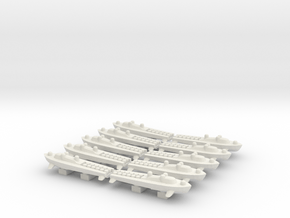 German VS-series Hydrofoils in White Natural Versatile Plastic: Extra Small