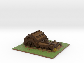 Minecraft Wooden Large Stables in Natural Full Color Sandstone