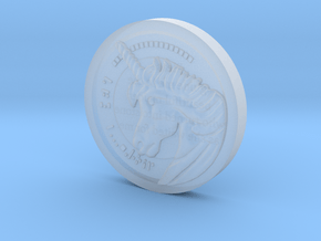 RE2 Classic Unicorn Medal in Smooth Fine Detail Plastic