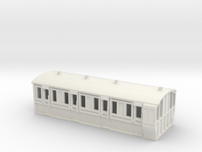 HO/OO Red Branchline Coach 1st-Class Brake body in White Natural Versatile Plastic