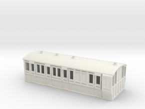 HO/OO Red Branchline Coach 3rd-Class Brake body in White Natural Versatile Plastic