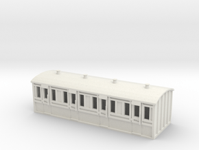 HO/OO Red Branchline Coach 1st-Class body in White Natural Versatile Plastic