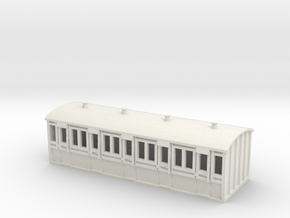 HO/OO Red Branchline Coach 3rd-Class body in White Natural Versatile Plastic