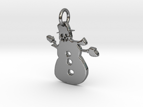 Snowman Pendant in Polished Silver
