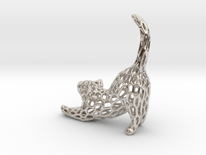 Cat of Scarlatti in Rhodium Plated Brass