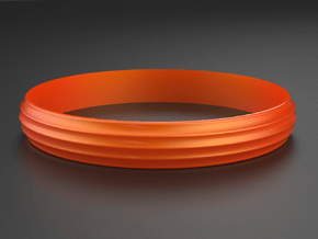 Bracelet 01 in Orange Smooth Versatile Plastic