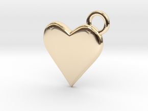 Lovely Little Heart Pendant 9k/14k/18k Solid Gold in 14K Yellow Gold: Extra Small