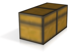 Minecraft Op Chest in Glossy Full Color Sandstone