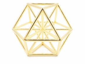 Vector Equilibrium - Meditation Tool in Polished Brass: Large