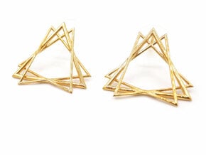 Sacred Creation Stud Earrings in 14k Gold Plated Brass