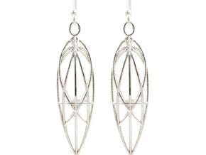Mary Magdalene Earrings in Rhodium Plated Brass