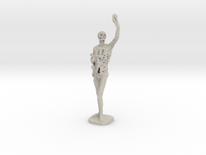 Skeleton Statue Figurine 3D Printed in Natural Sandstone: Small