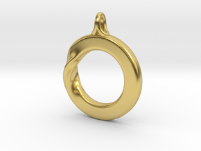 Twisted ring in Polished Brass
