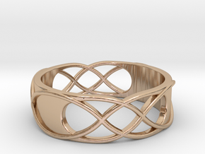 Double Infinity Ring in 9K Rose Gold : 8 / 56.75