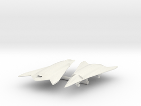 (1/700) Chinese Stealth Drones w/Landing Gear in White Natural Versatile Plastic: 1:200