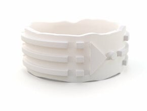 Atlantis Ring - Solid in White Natural Versatile Plastic: 9 / 59