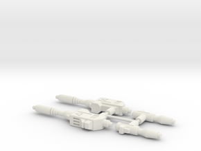 TF CW Earthrise Sunstreaker Clean Rifle Set in White Natural Versatile Plastic: Large