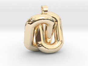 Two interlaced links  [pendant] in 9K Yellow Gold 