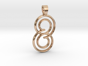 Double spiral [pendant] in 9K Rose Gold 