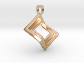 Pseudo cube [pendant] in 9K Rose Gold 