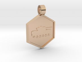 Tank [pendant] in 9K Rose Gold 