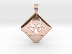 BIOHAZARD ! [pendant] in 9K Rose Gold 