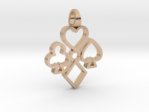 Heart Club Diamond Spade [pendant] in 9K Rose Gold 