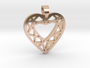 Heart cut [pendant] in 9K Rose Gold 