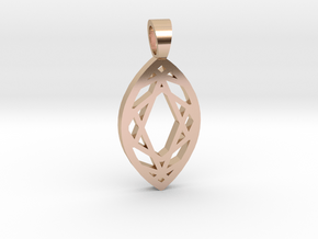 Marquise cut [pendant] in 9K Rose Gold 